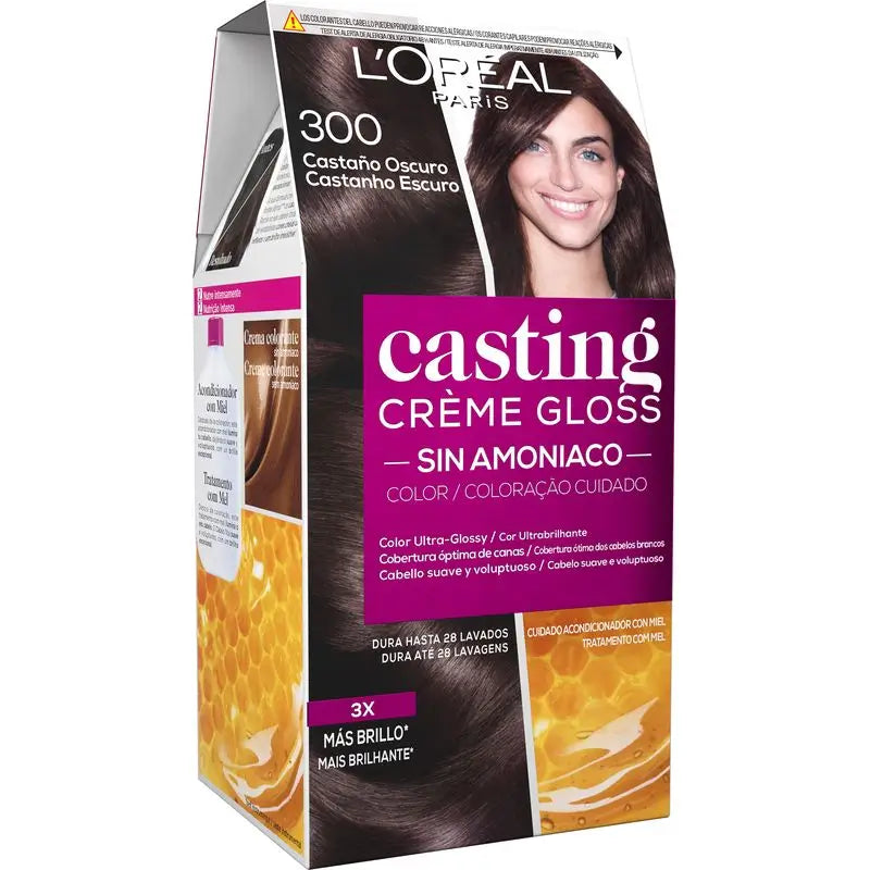 L'Oréal Paris Casting Creme Gloss Colour Bath 300 Castanho Escuro