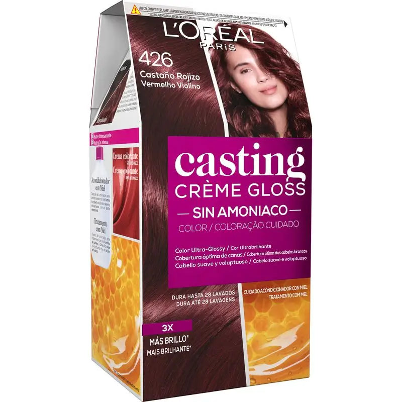 L'Oréal Paris Casting Creme Gloss Colour Bath 426 Castanho avermelhado