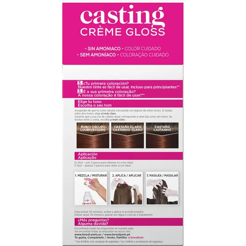 L'Oréal Paris Casting Creme Brilhante Banho de Cor 535 Chocolate