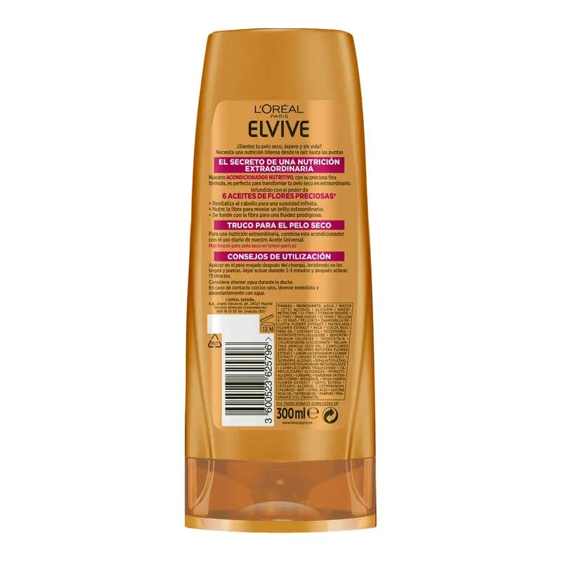 L'Oréal Paris Elvive Óleo Extraordinário Condicionador Nutritivo Para Cabelos Secos 300Ml