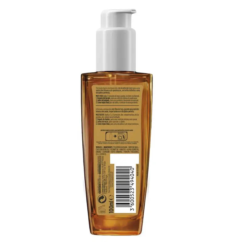 L'Oréal Paris Elvive Óleo de Coco Extraordinário, Tratamento de Uso Universal Para Cabelos Normais a Secos 100Ml