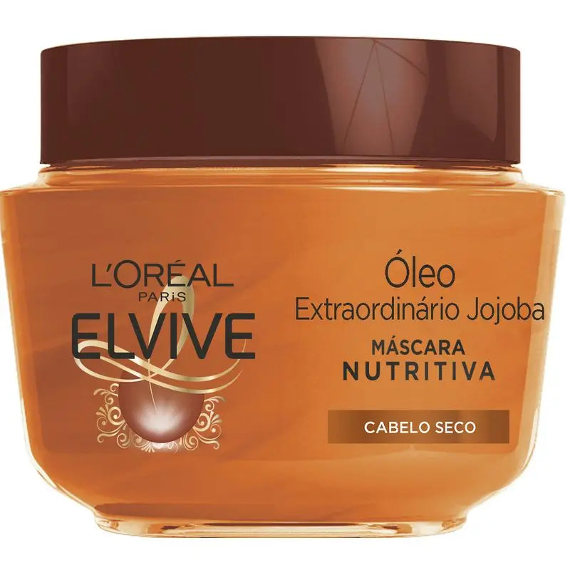 L'Oréal Paris Elvive Óleo de Jojoba Extraordinário Nutritivo Óleo de Macarilla Nutritivo Para Cabelos Secos 310 Ml