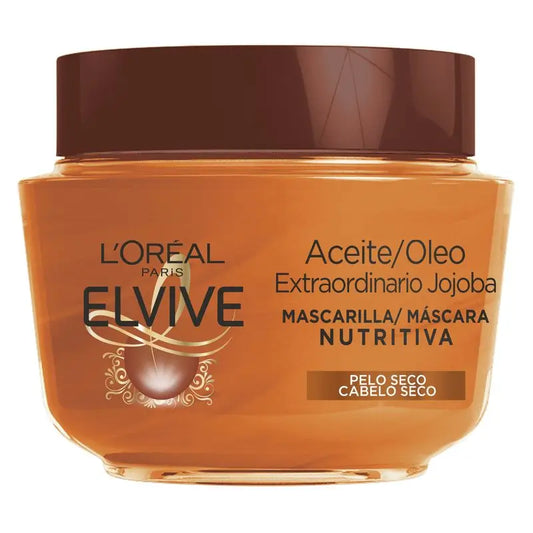 L'Oréal Paris Elvive Óleo de Jojoba Extraordinário Nutritivo Óleo de Macarilla Nutritivo Para Cabelos Secos 310 Ml