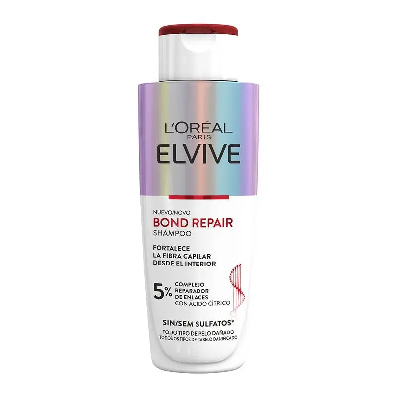 L'Oréal Paris Elvive Bond Repair Champô: Fortificante, Reconstrução Profunda, 98% Menos Quebra