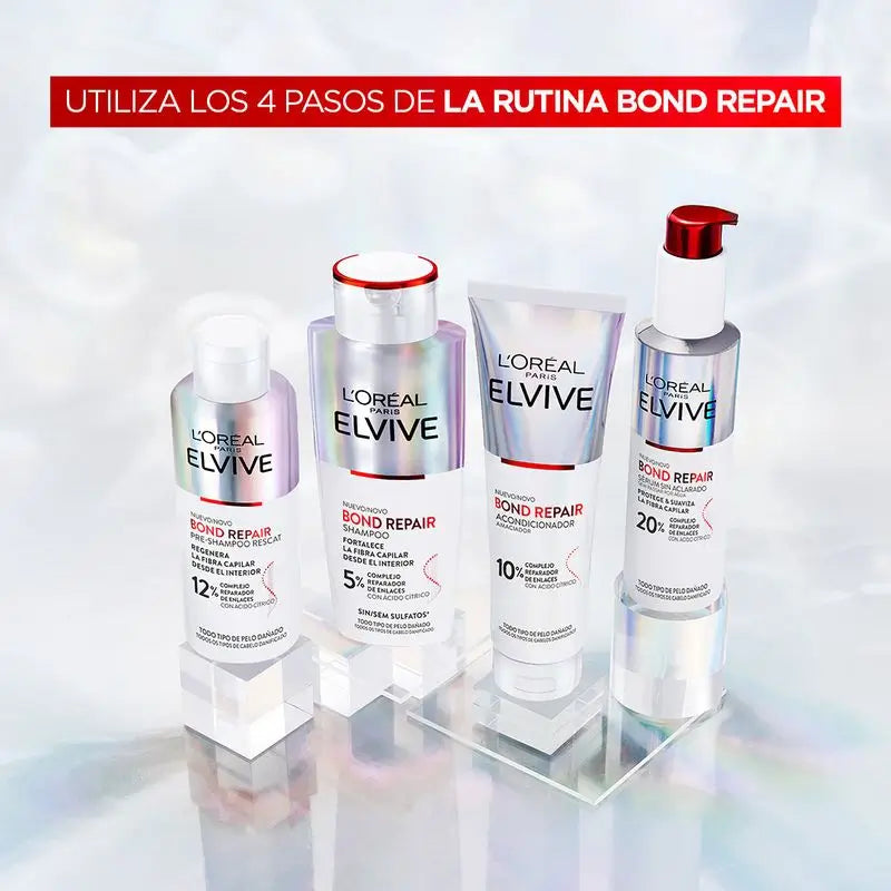 L'Oréal Paris Elvive Bond Repair Champô: Fortificante, Reconstrução Profunda, 98% Menos Quebra