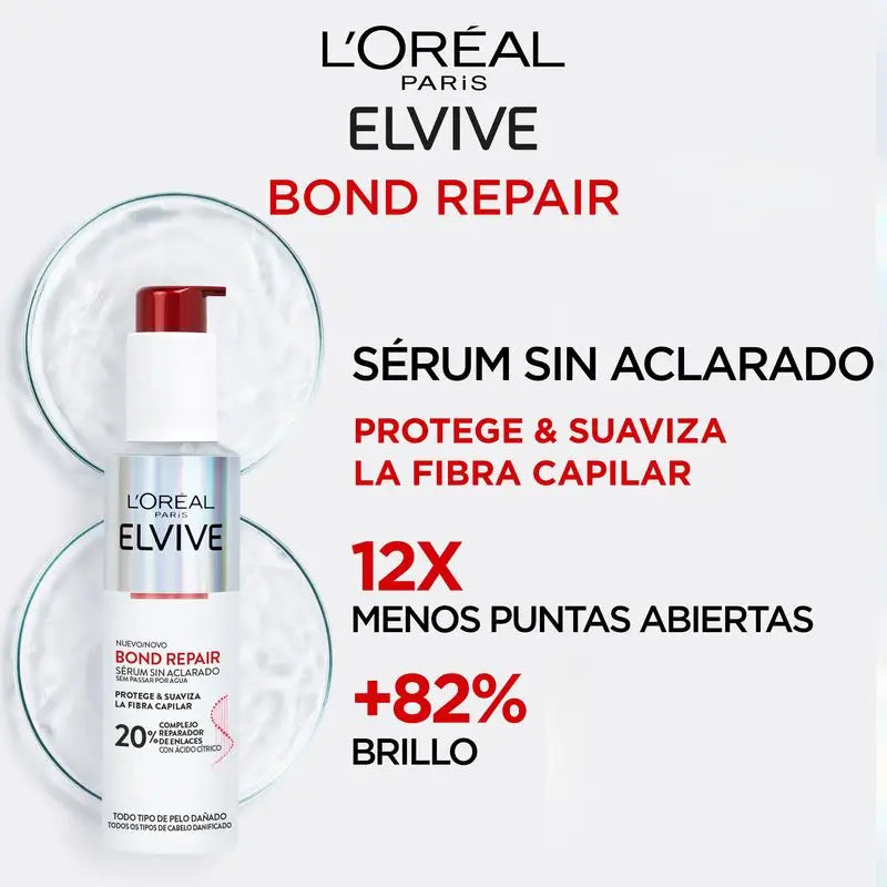 L'Oréal Paris Elvive Bond Repair Serum: Sem Enxaguamento, Reconstrução Profunda, -98% de Quebra