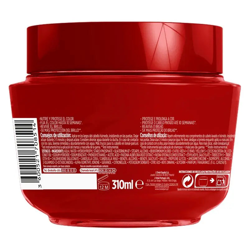 L'Oréal Paris Elvive Color Vive Máscara protetora para cabelos pintados 310 Ml