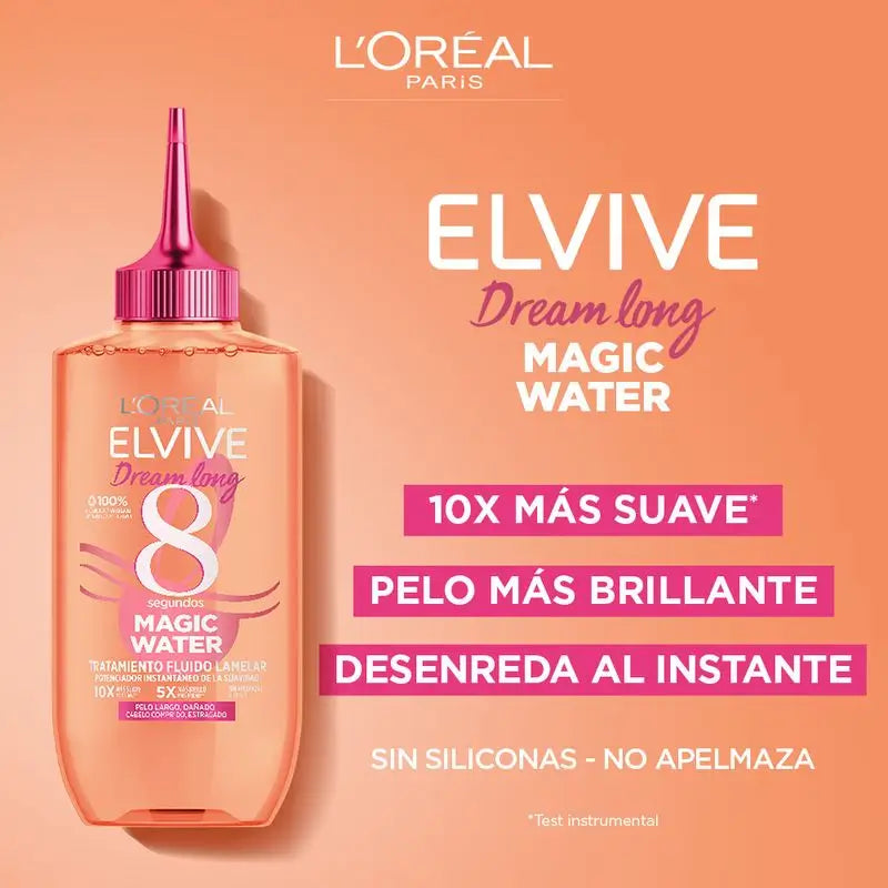 L'Oréal Paris Elvive Dream Long Magic Water: 8S Tratamento Capilar, Tecnologia Lamelar, 200Ml