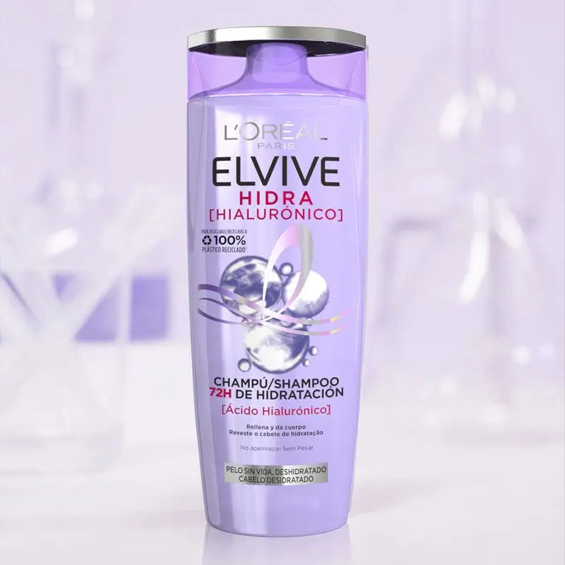 L'Oréal Paris Elvive Hydra Hyaluronic 72H Champô Hidratante 380 Ml