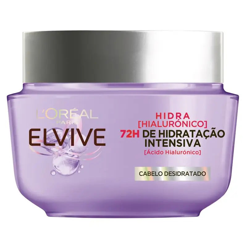 L'Oréal Paris Elvive Hydra Hyaluronic 72H Máscara de Hidratação Intensiva 310 Ml