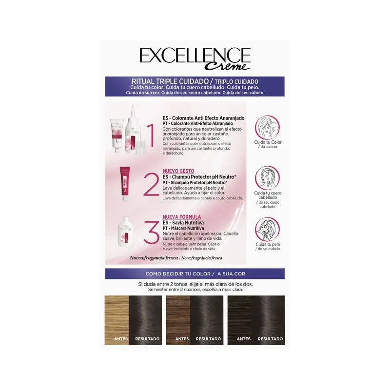 L'Oréal Paris Excellence Deep Auburn Coloração Permanente do Cabelo - Tom 400 Deep Auburn