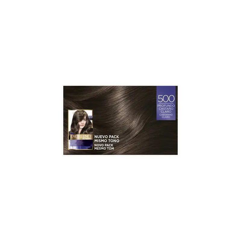 L'Oréal Paris Excellence Deep Auburn Coloração Permanente do Cabelo - Tonalidade 500 Auburn Profundo Claro