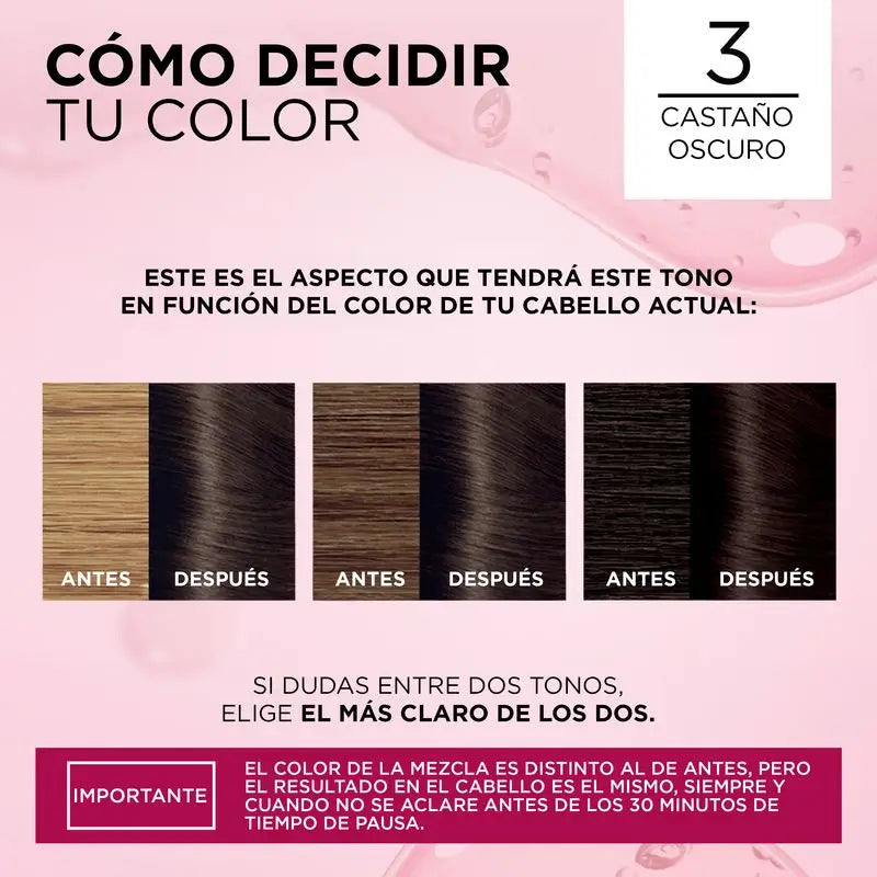 L'Oréal Paris Excellence Creme Permanent Hair Color - Tom 3 Castanho Escuro