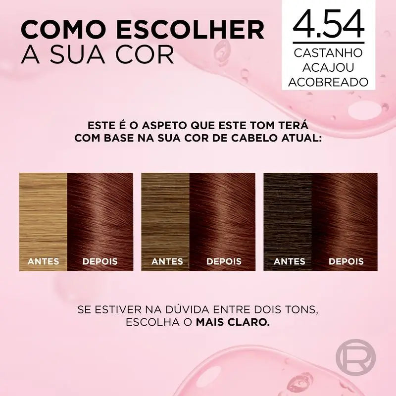 L'Oréal Paris Excellence Creme de coloração permanente - Tom 4.54 Auburn Auburn Cobre