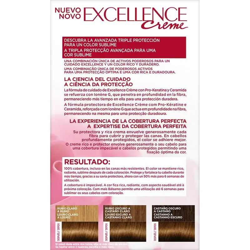 L'Oréal Paris Excellence Creme Permanent Hair Color - Tonalidade 5.3 Praline Chocolate