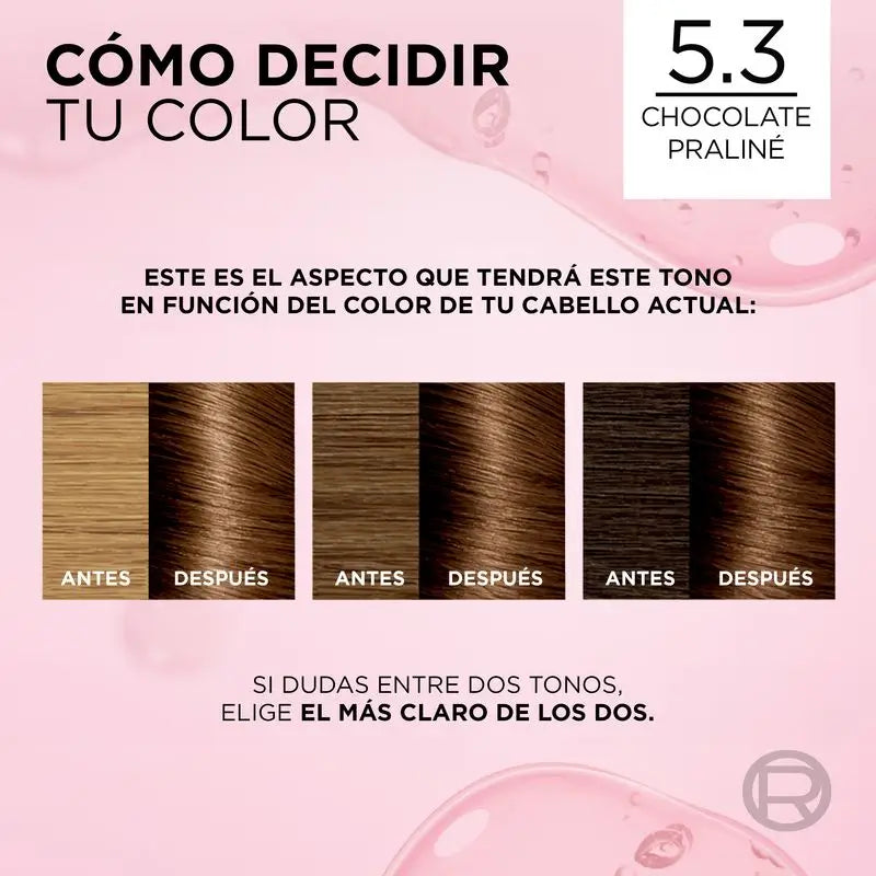 L'Oréal Paris Excellence Creme Permanent Hair Color - Tonalidade 5.3 Praline Chocolate