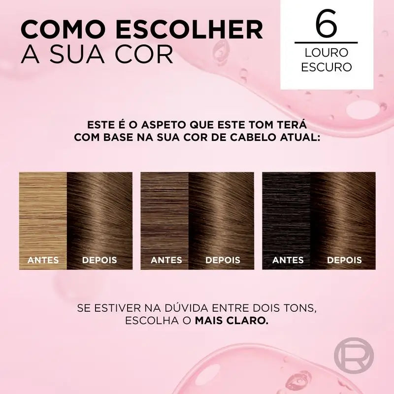 L'Oréal Paris Excellence Creme Permanent Hair Color - Tom 6 Louro Escuro