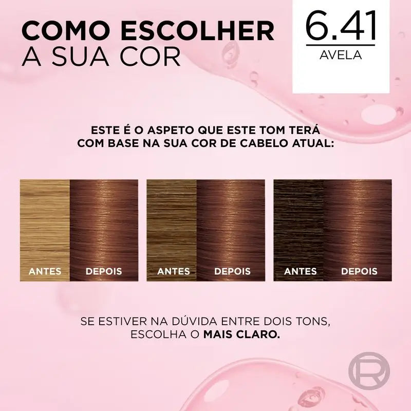 L'Oréal Paris Excellence Creme Permanent Hair Color - Tom 6.41 Avelã