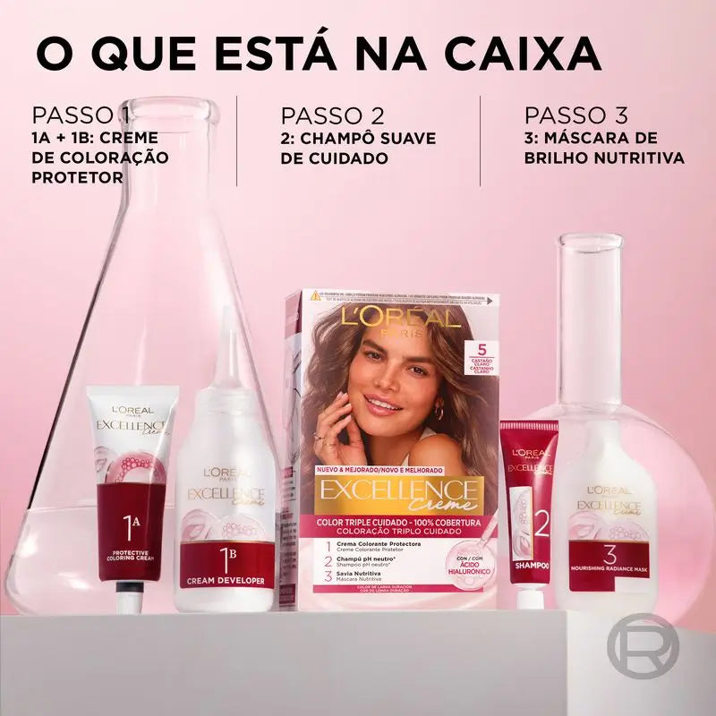 L'Oréal Paris Excellence Creme Permanent Hair Color - Tom 6.41 Avelã