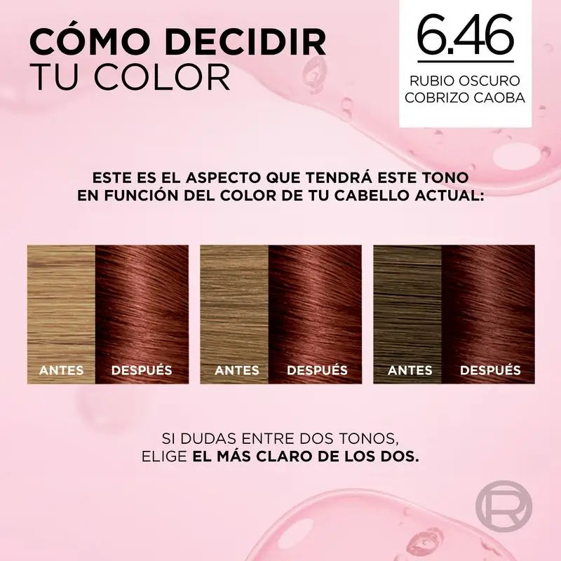 L'Oréal Paris Excellence Creme Permanent Hair Color - Tom 6.46 Louro escuro acobreado