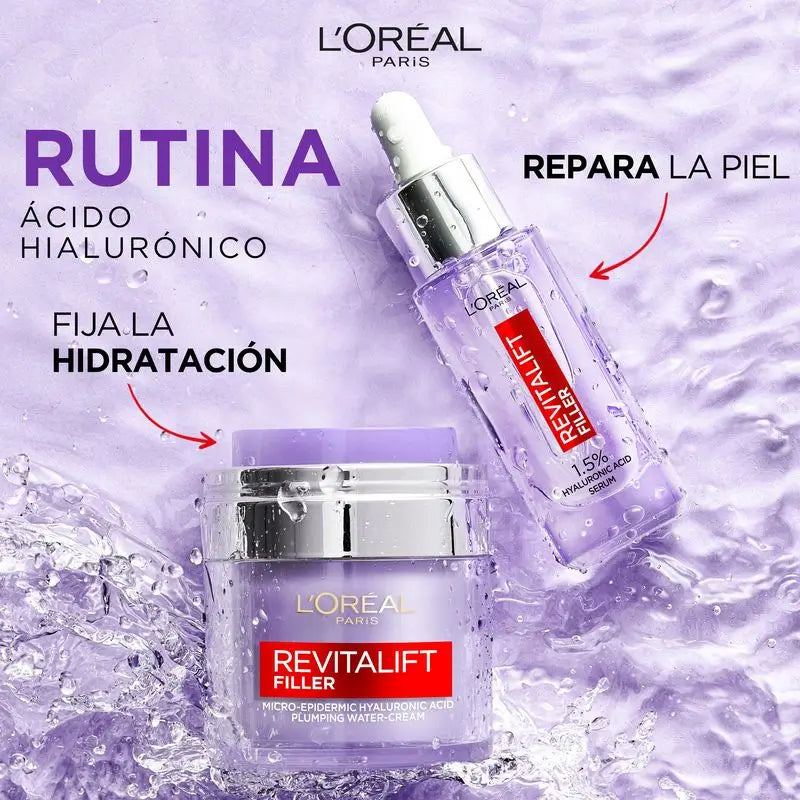 L'Oréal Paris Revitalift Filler Cream Gel: Ácido Hialurónico e 3 Ceramidas, Hidratação Intensa