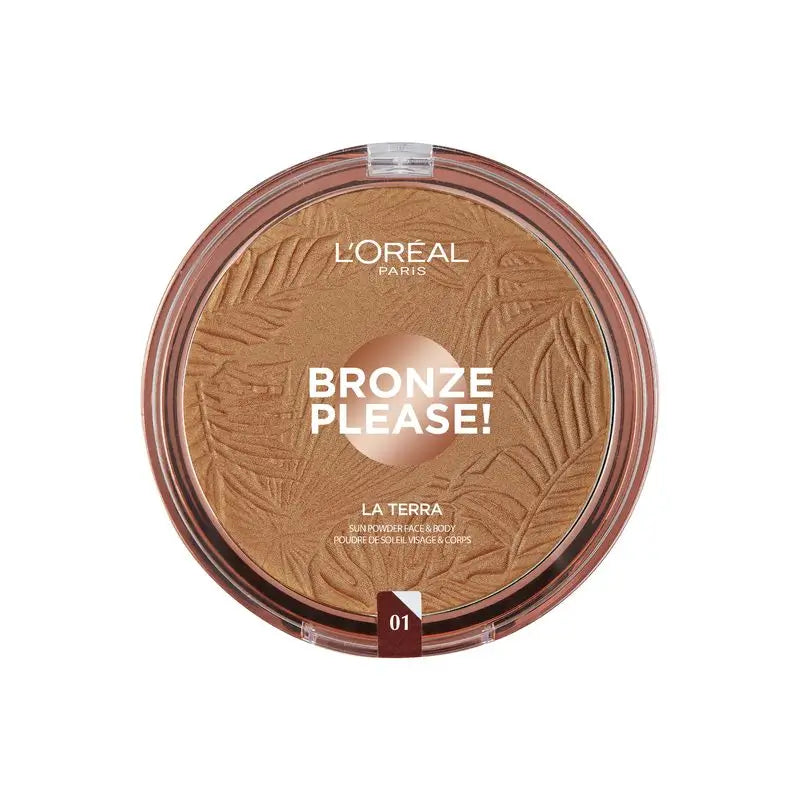 L'Oréal Paris Glam Bronze La Terra 01 Portofino-Leggero Pó Bronzeador para Pele Clara 18 Gr