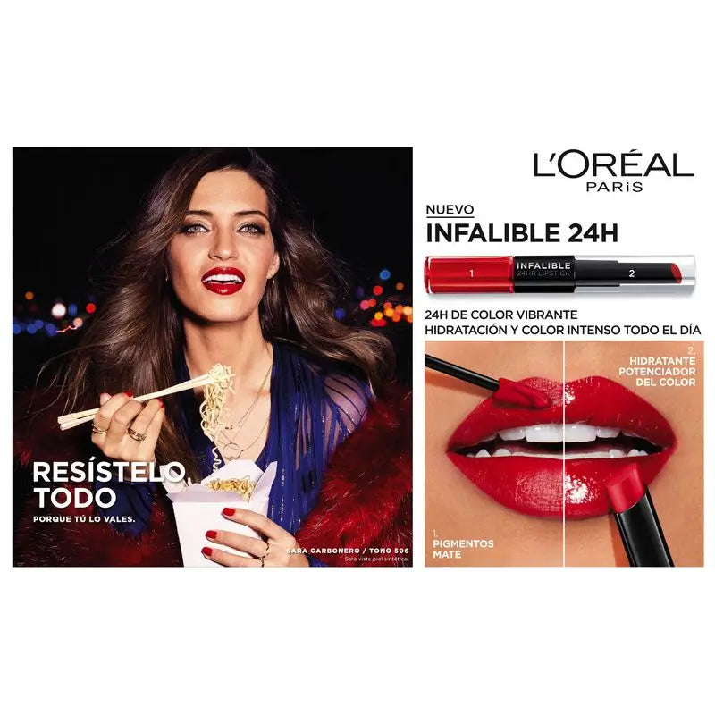 L'Oréal Paris Infallible 24H 404 Corail Constant Coral Permanent Lipstick