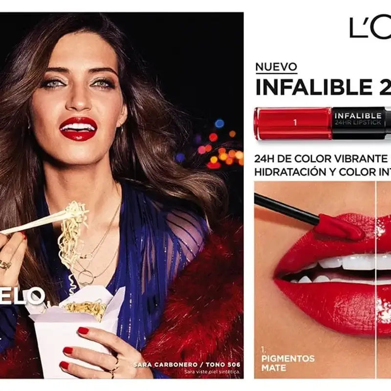 L'Oréal Paris Infallible 24H 506 Red Batom Permanente Infallible Vermelho