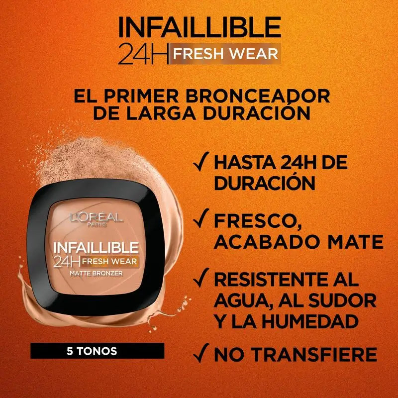 L'Oréal Paris Infallible 24H Long Lasting Matte Bronzing Powder Shade 300 Light Medium