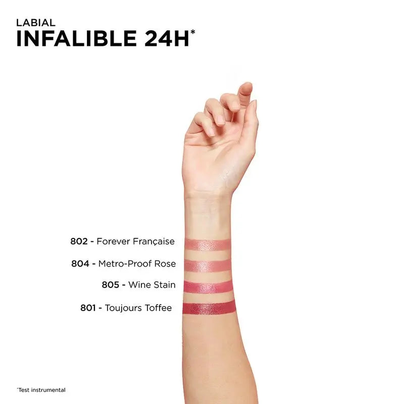 L'Oréal Paris 24H Infallible Permanent Lipstick Shade 804 Metro-Proof Rose