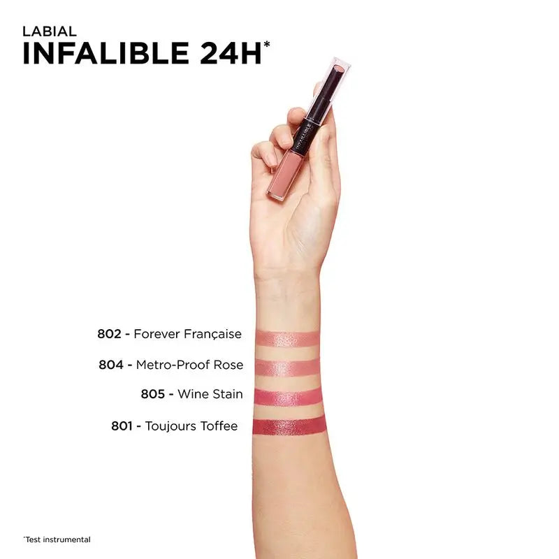 L'Oréal Paris 24H Infallible Permanent Lipstick Shade 804 Metro-Proof Rose