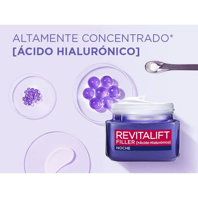 L'Oréal Paris Revitalift Filler Creme de Noite Rejuvenescedor [+Ácido Hialurónico]-50Ml