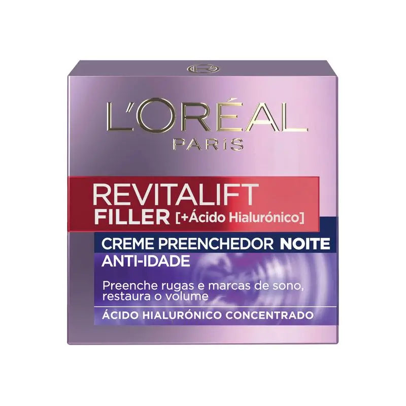 L'Oréal Paris Revitalift Filler Creme de Noite Rejuvenescedor [+Ácido Hialurónico]-50Ml