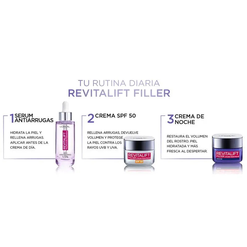 L'Oréal Paris Revitalift Filler Creme de Noite Rejuvenescedor [+Ácido Hialurónico]-50Ml