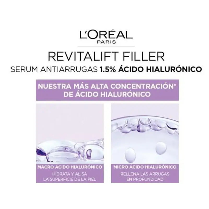 L'Oréal Paris Sérum Anti-Envelhecimento Revitalift Filler (+Ácido Hialurónico Puro) 50Ml