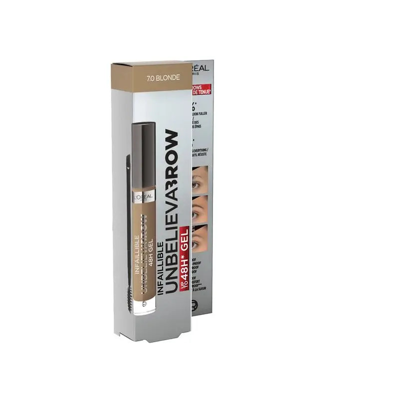 L'Oréal Paris Unbelieva Brow Gel Gel de longa duração para sobrancelhas 7.0 Blonde