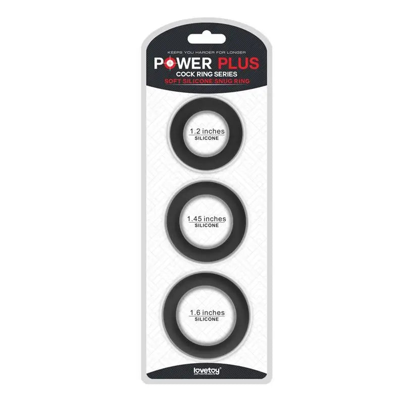 Lovetoy Pack De 3 Anillos Para El Pene Power Plus Negro