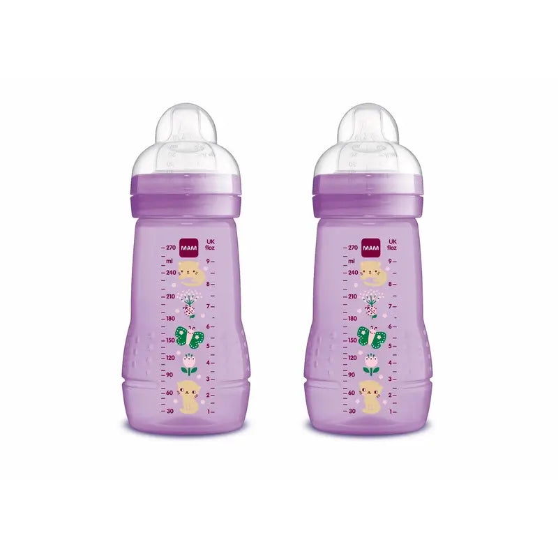 Biberão Mam Baby Easy Active Rosa Brilhante, 2X270Ml