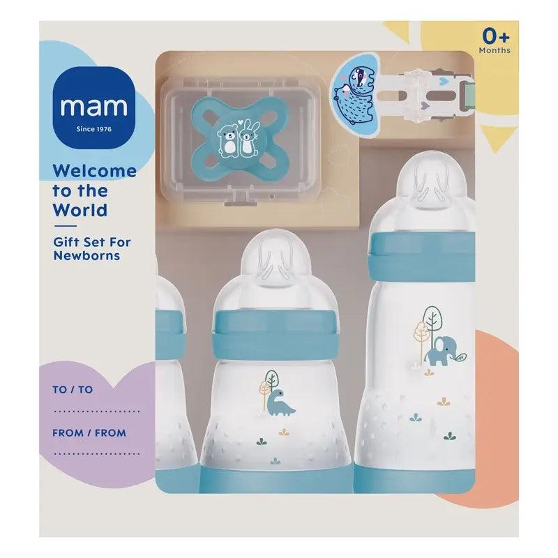 Conjunto Mam Baby Welcome To The World para recém-nascido Azul