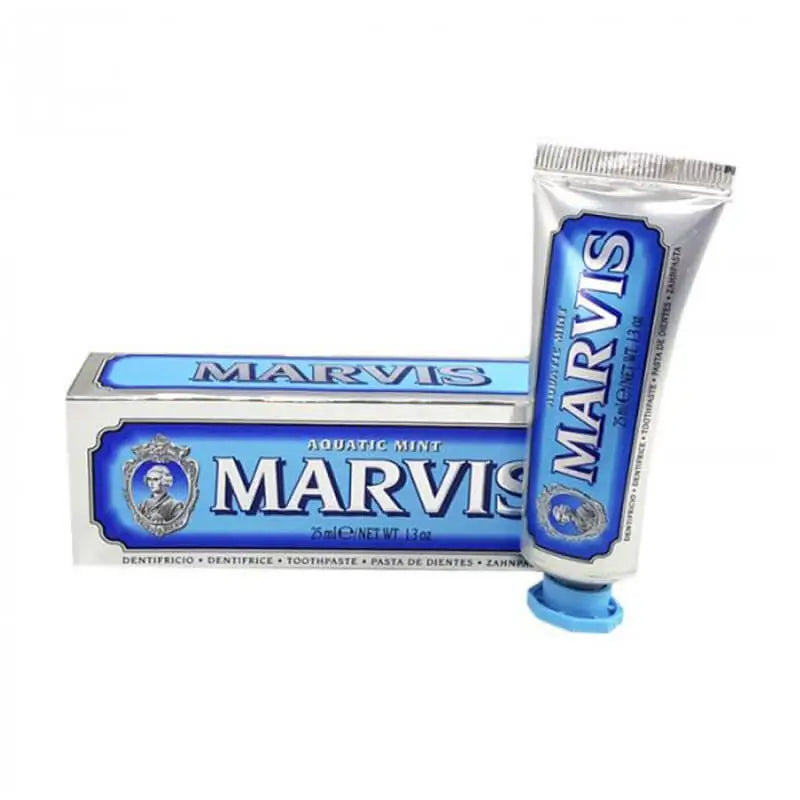 Marvis Pasta de Dientes Aquatic Mint 25 ml, Tamaño Viaje