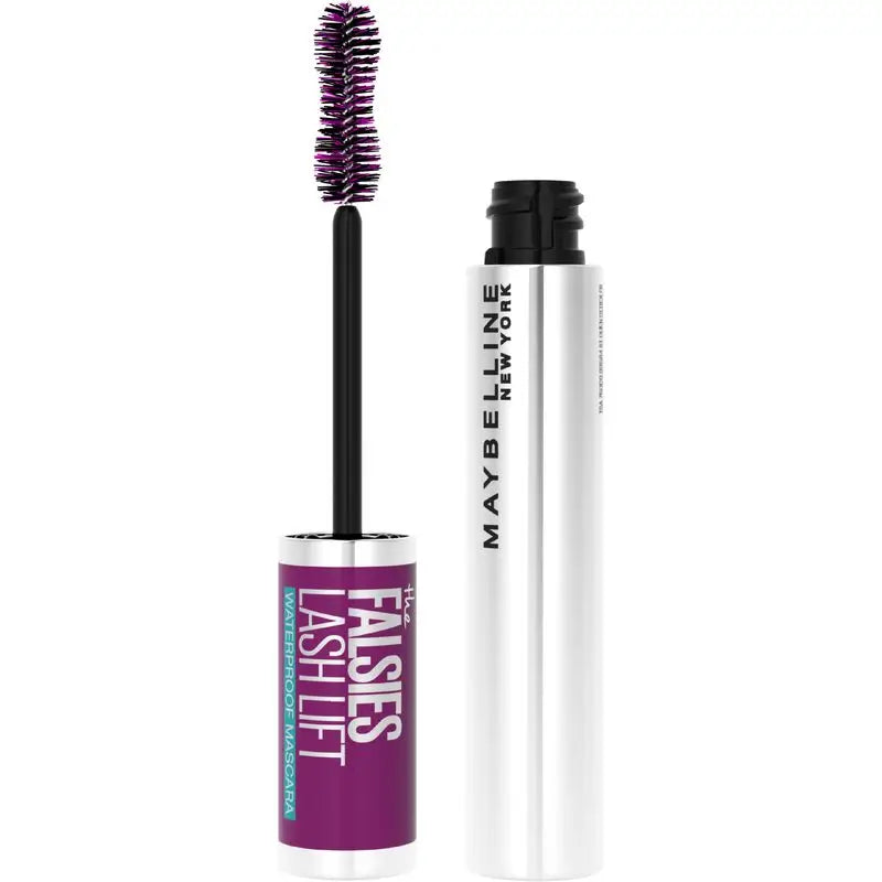 Maybelline New York The Falsies Lash Lift Waterproof Mascara para um efeito de pestanas levantadas.