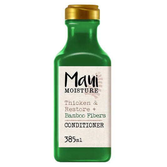 Maui Moisture Acondicionador Reparador Y Fortalecedor De Cabello Dañado, Con Fibras De Bambú, 385 Ml