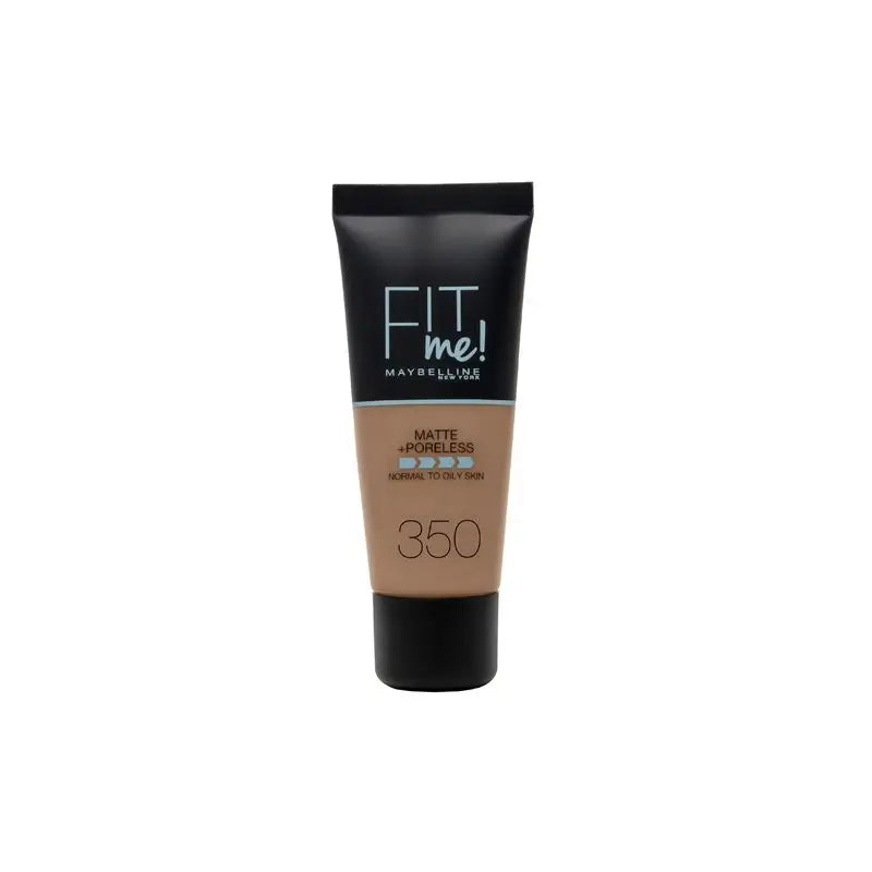 Maybelline New York Fit Me Matte & Refine Makeup Foundation Shade 350 Caramel Combina com o seu tom de pele escuro e textura - 30Ml