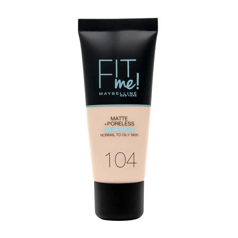 Maybelline New York Fit Me Matte and Refine Foundation Foundation Shade 104 Soft Ivory Calca Your Tone and Texture Very Light Skin - 30Ml