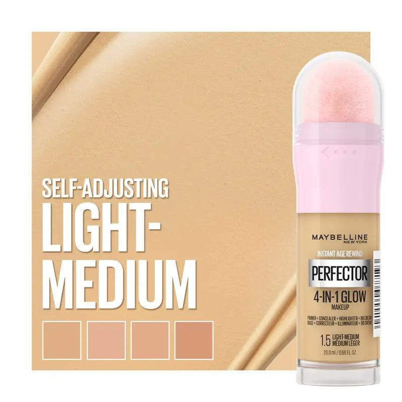 Maybelline New York Instant Perfector Glow 4 In 1 Highlighting Concealer (Corretor de reflexos) Sombra 1.5 Claro Médio