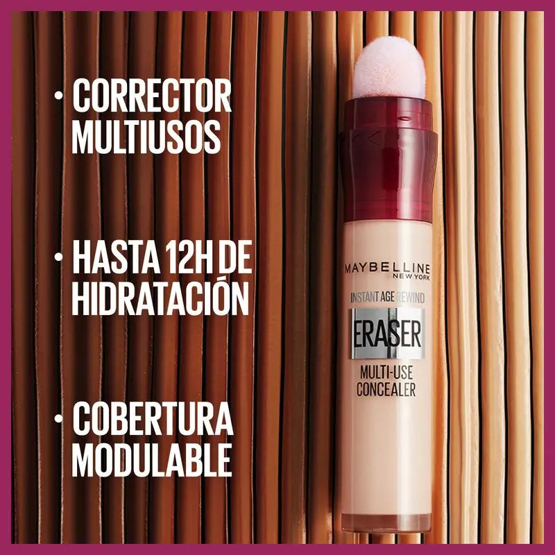 Maybelline New York Corretor Hidratante Multiusos Eraser, Sombra 00 Ivory