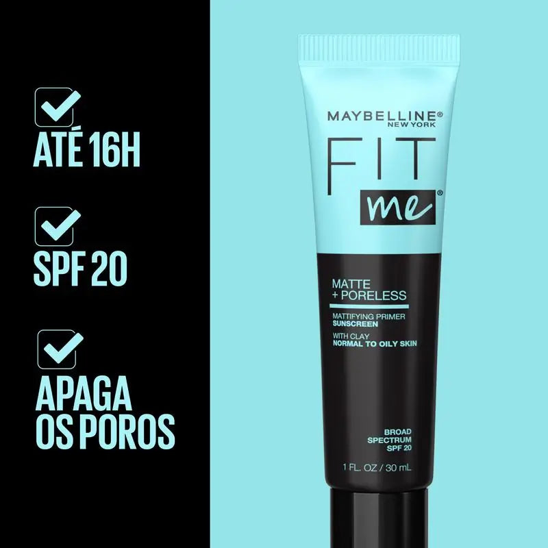 Maybelline New York Fit Me Mattifying Primer Para Pele Normal a Oleosa.