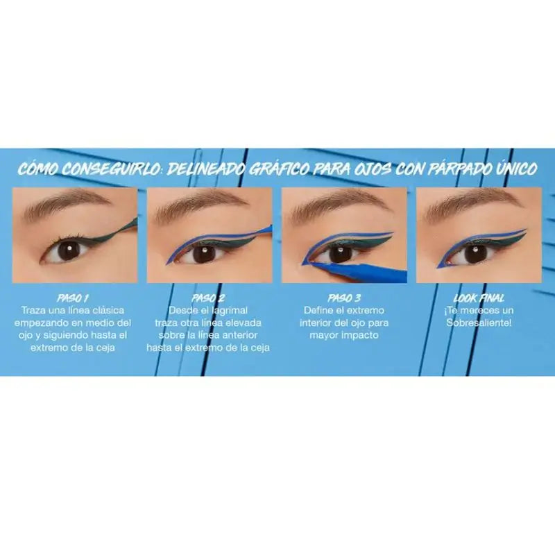 Maybelline New York Hyper Precise Eyeliner Precise Long Wear Waterproof, Sombra Parrot Blue