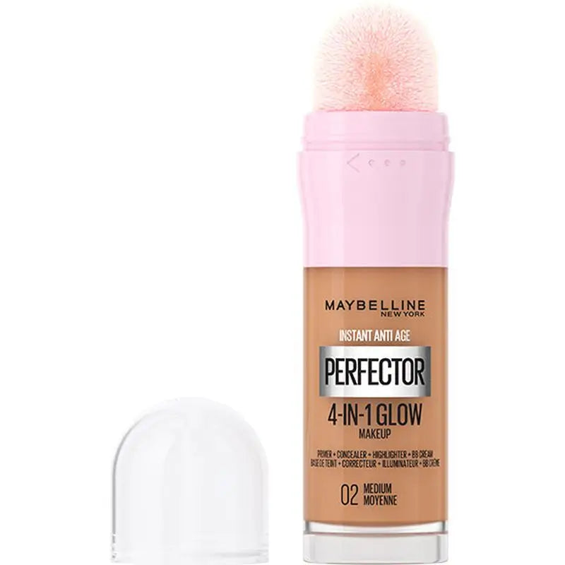 Maybelline New York Instant Perfector Glow 4 em 1, O Brilho que se Usa como se Quer, Tom 02 Médio Profundo