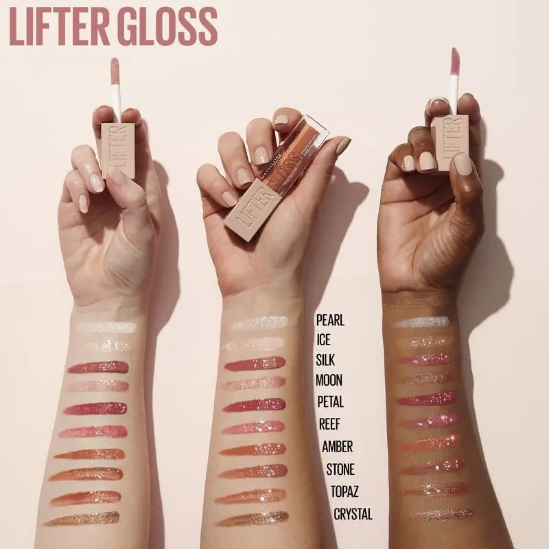 Maybelline New York Lifter Gloss Brilho Labial Sombra 01 Pérola . Hidratação intensa e lábios preenchidos.